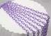 Plastic Chain - 13mm Purple Acrylic or Plastic Chain - 16.5 inch length / 42 cm length - 3 pcs set