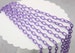 Plastic Chain - 13mm Purple Acrylic or Plastic Chain - 16.5 inch length / 42 cm length - 3 pcs set 