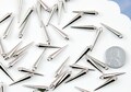 Spike Charms - 30 pc set - 23mm Silver Spiky Charm - Electroplated Plastic