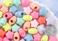 Pastel Star Beads: 14mm Chunky Acrylic Resin Beads - 50 Pcs