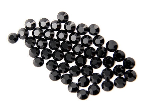 2.5mm Jet Black Crystal Rhinestones - Jet (SS10) - 200 pc set – Delish Beads