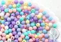 Pastel Gumball Beads: 6mm Acrylic Resin Beads - 500 pc Set