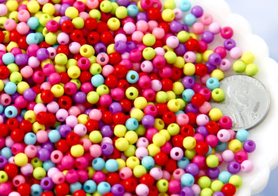 Candy Beads - 22mm Small Candy Shape Acrylic or Resin Beads - 30 pc se