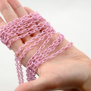 Plastic Chain - 7mm Delicate Plastic Lilac Chain - 55 inches or 140 cm - 2 pieces