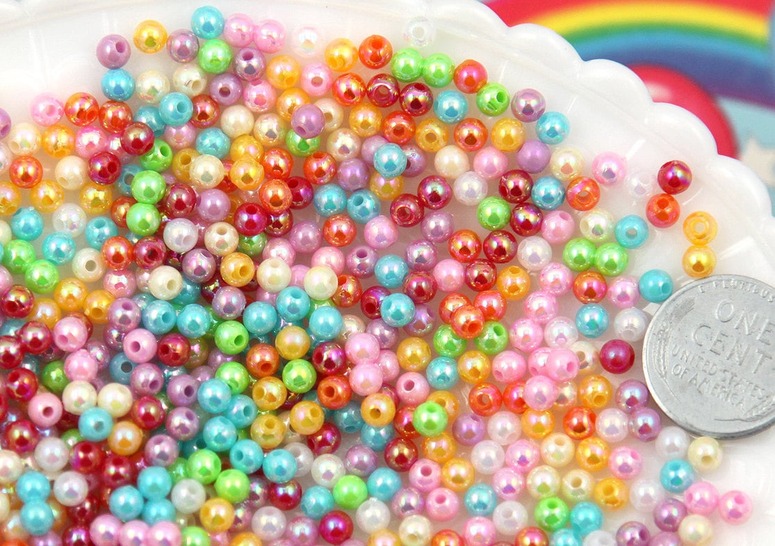 Glitter Heart Pony Beads, Kandi Beads, Heart Beads, Spacer Beads 