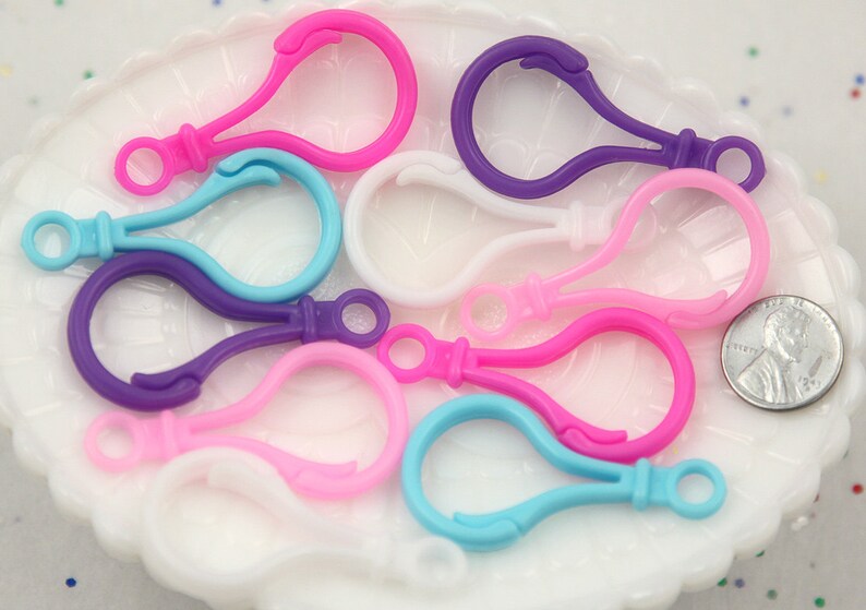 Keychain Clips 50mm Colorful Plastic or Acrylic Key Chain Etsy