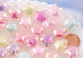 Pastel Star Beads - 20mm AB Pastel Shooting Star Resin or Acrylic Beads - 20 pc set