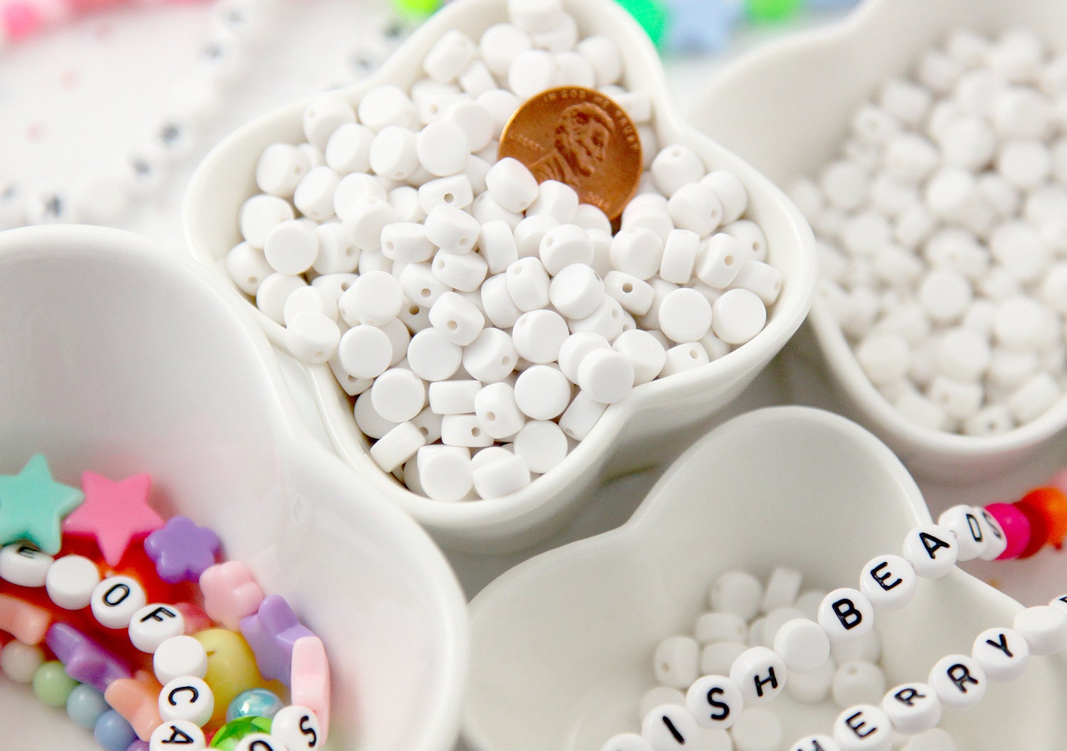 Circle shop letter beads