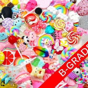 US Seller 1 POUND 200 pcs approx Flawed Resin Cabochons Grab Bag B-Grade Cabochon Pendant Mix Imperfect Pieces Random Assortment image 3