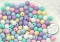 Pastel Beads - 8mm Small Pastel Gumball Bubblegum Plastic Acrylic or Resin Beads - 200 pc set
