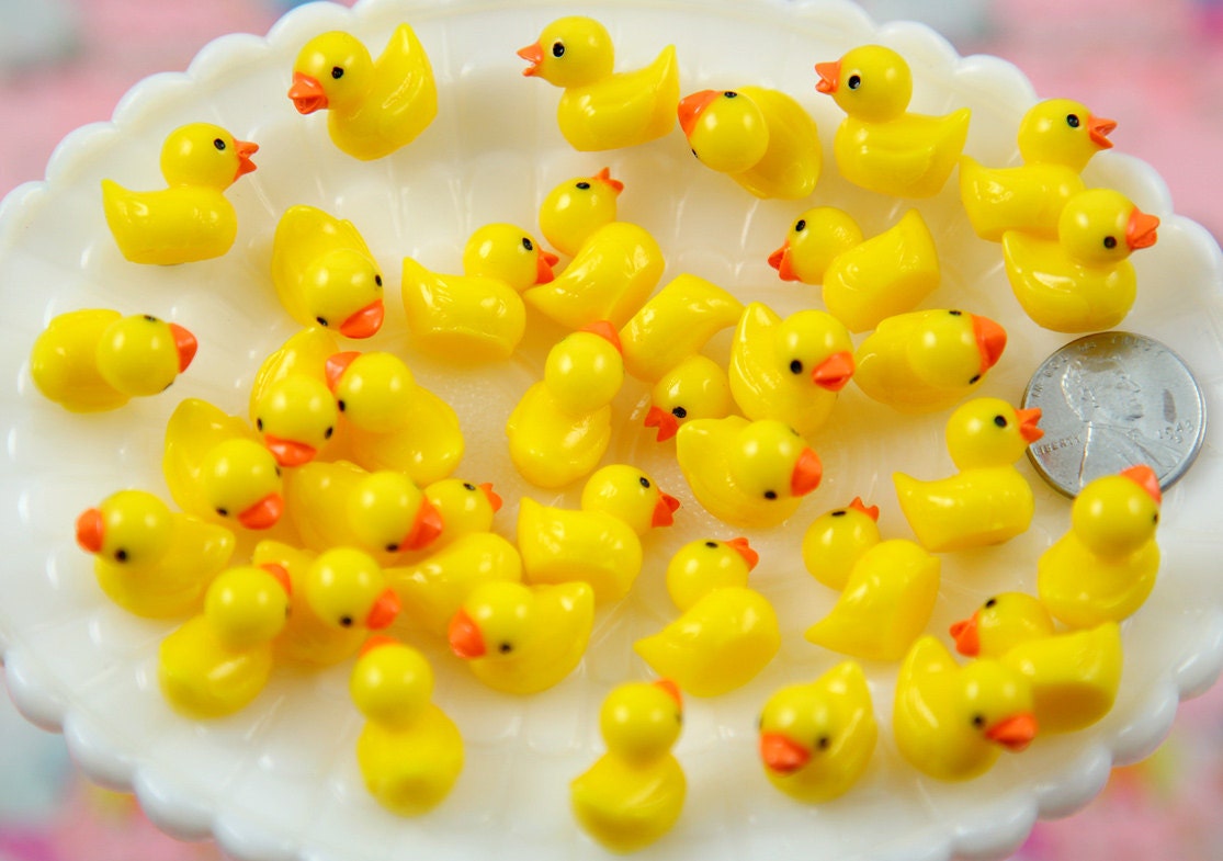 15 Mini Duck Cabochons, Duck Cabochon Set, Duck Flatbacks, Mini Yellow  Ducks, Cabochon Ducks, Flatback Duckie, Flatback Duck, Mini Ducks 