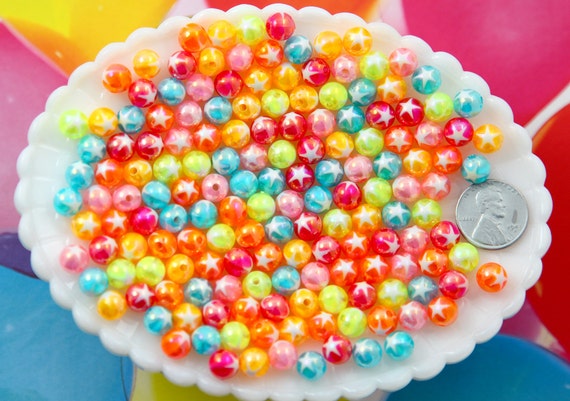 Pastel Beads - 8mm Beautiful Bright Pastel Small Round Shape