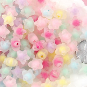 Pastel Star Beads - 12mm Small Pastel Matte Finish Acrylic Star Beads with Inner Bead - Cute Colorful Little Resin Star Beads - 150 pc set