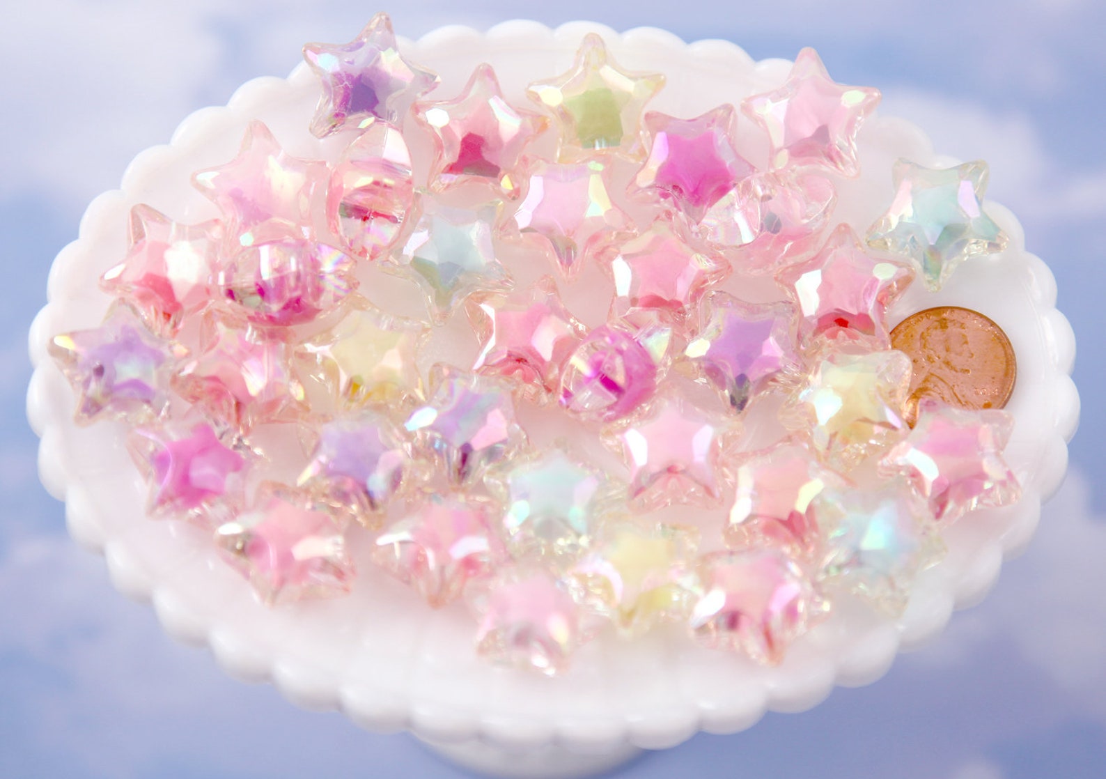 Pastel Star Beads 20mm AB Pastel Shooting Star Resin or Etsy