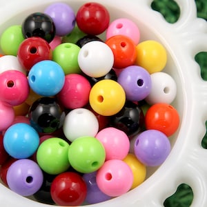 Cute Resin Beads 10mm Colorful Tapioca Jelly Candy Marble Acrylic or Resin  Beads Mixed Color, Small Size Beads 56 Pcs Set -  Denmark