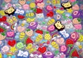 Cute Bead Grab Bag - Double Layer Style Beads - Mixed Lot of Plastic Beads - great for kandi, ispy, sensory crafts, jewelry making - 50 pcs