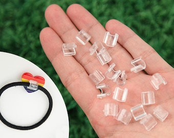 10mm Hair Tie Maker - Clear Plastic Base for Making Your Own Cute Hair Bands - 40 pc set