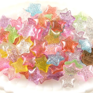 15mm Candy Star Resin Cabochons - 28 pc set