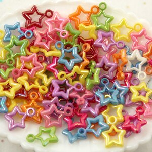 20mm Little AB Iridescent Star Outline Plastic or Acrylic - Etsy