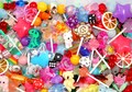 Acrylic Charms Grab Bag - Small Bag - Cute Mixed Lot of Plastic Charms - great for kandi, ispy, sensory crafts, jewelry making - 30-40 pcs