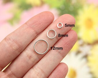 Jump Rings - 5mm Small Silver Plated Open Jump Rings, Brass - 200 pc set