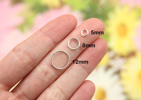 Assorted Sizes Natural Brass Open Jump Rings, 1 Count