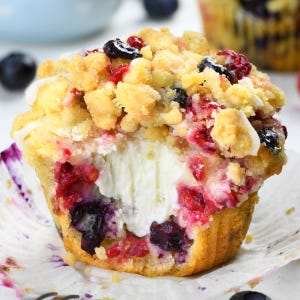 Berry Cream Cheese Muffins Recipe: Homemade Breakfast (Digital Recipe)