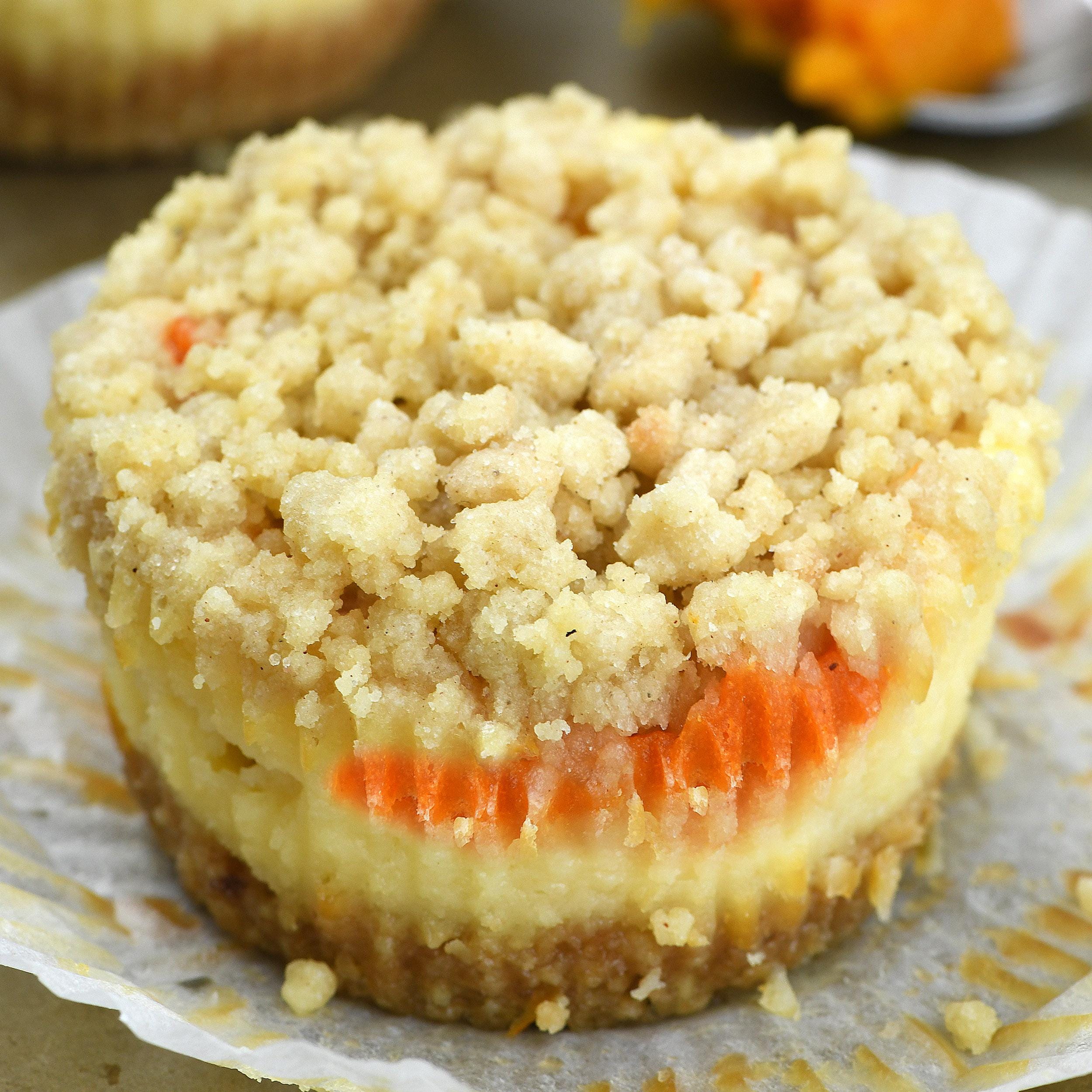 Mini Pumpkin Cheesecakes Recipe: Streusel Topping (PDF Printable) - Etsy