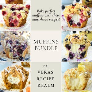 Muffins Recipe Bundle: Creamy & Fruity Fillings (PDF Print Out)