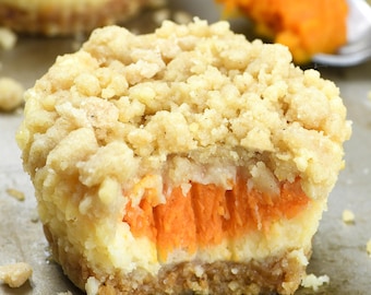 Mini Pumpkin Cheesecakes Recipe: Streusel Topping (PDF Printable)