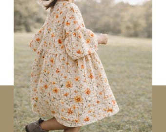 Sommerkleid Mädchen aus Musselin – handgemacht, leicht & individualisierbar, luftiges Kinderkleid