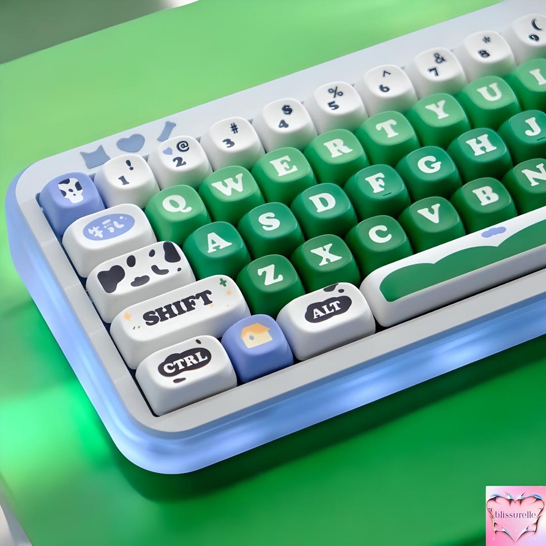 129 Dairy Themed Keycaps Unique Keycaps Keyboard Caps Custom