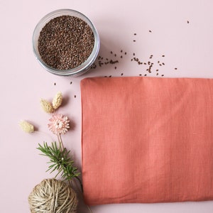 Wheating wheat bag, heat heating pad flax linen seeds France image 2