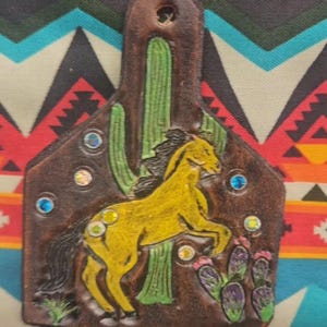 Leather keychain