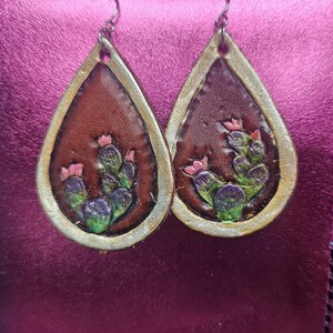 Leather earrings