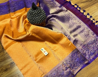 Kanjivaram pure silk saree handwoven saree with silk mark certified,wedding saree,traditional saree,party wear saree.