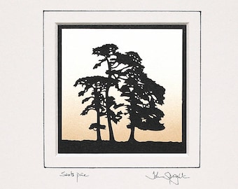 Windy Nook Original Signed Hand Cut Silhouette Papercut Art by John Speight Gift for him and her