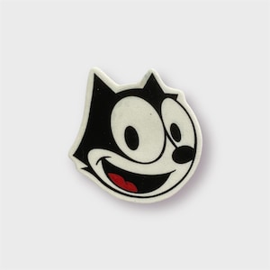 Handgemaakte klassieke pin van Felix the Cat – schattig cartoonaccessoire van krimpplastic