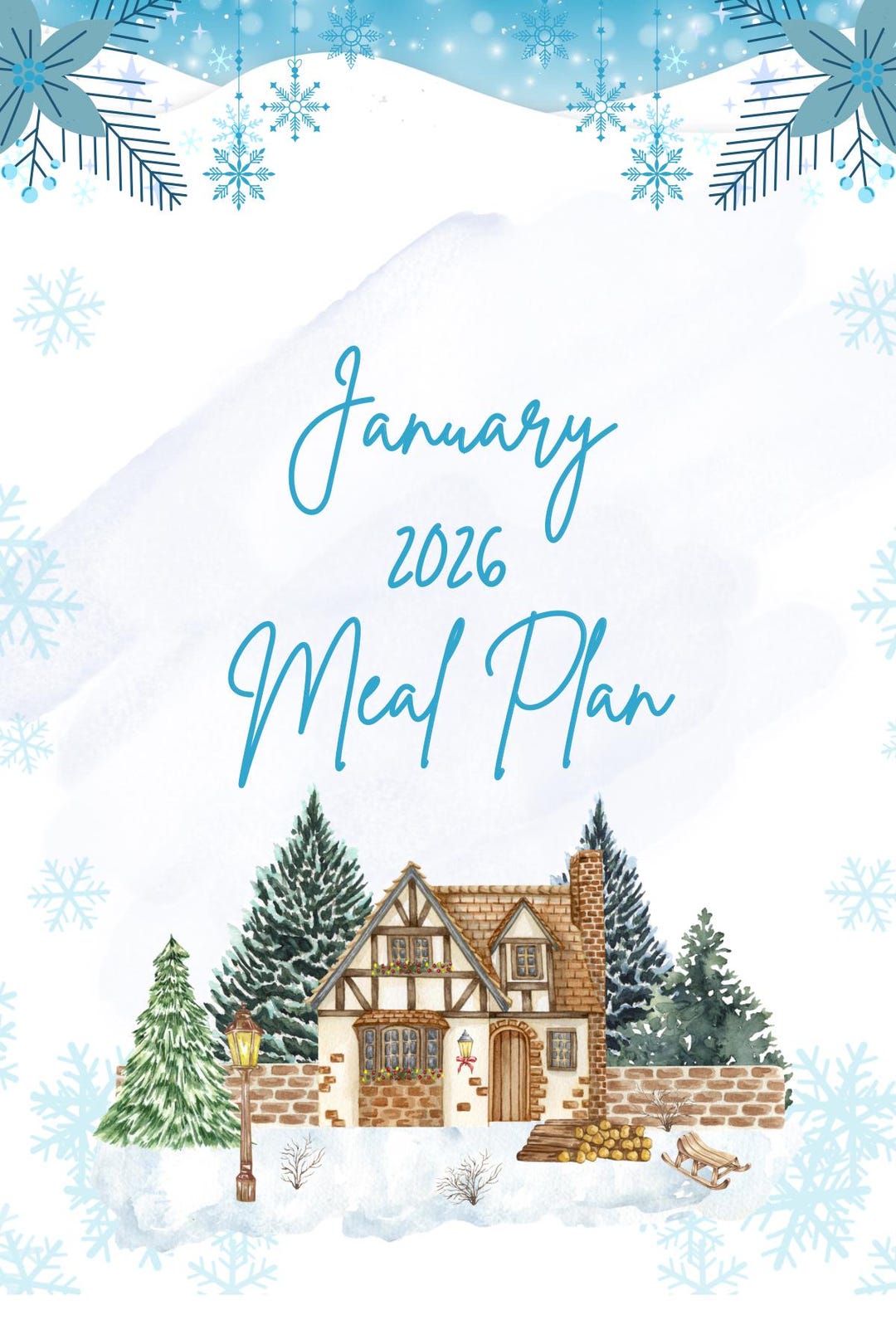 Text. January Menu January Meal Plan With Daily Dinners, Weekly Desserts, a Monthly Menu ...