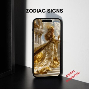 Zodiac Fantasy Art Pack | Digital Posters + Wallpapers (All 12 Signs) | Astrology Printable Wall Art, Fantasy Aesthetic