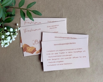 Single essential oil information cards – customer information | Consulting materials | Overview of effects and applications for dōTERRA consultants
