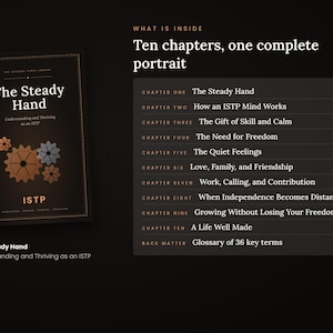 The Steady Hand: ISTP Personality Type Book (PDF Download)