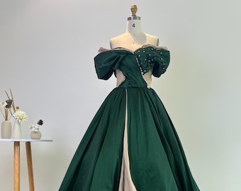 emerald green 1800s dress Malvern Maxi Dress Green main image 0