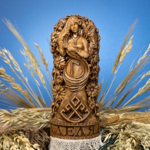 Lelya Lelija Slavic Goddess Statue, Wooden Idol of Love and Spring, Pagan Figurine, Ancient Slavic Mythology Sculpture, Altar Decor Gift