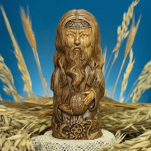 Rod Slavic God Statue, Wooden Pagan Idol of Creation and Kin, Hand Carved Figurine, Slavic Mythology Sculpture, Spiritual Altar Decor Gift