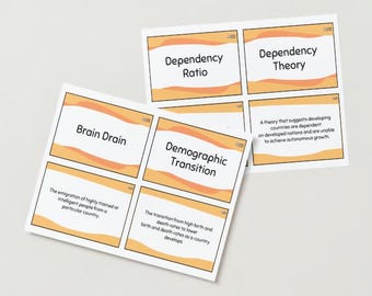 Development Economics Flashcards | Study Aid (Digital Download)