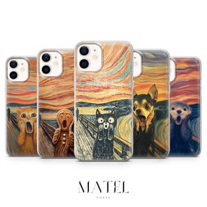 Edvard Munch Phone Case The Scream Cover for iPhone 16Pro, 15, 14, 13, 12, Samsung S25, S24 FE, S23, S22, A56, A16, Google Pixel 9A, 8, 7