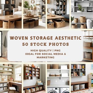 Stockfoton med vävd förvaring | 50 estetiska bilder | Hemorganisering | Högkvalitativa PNG-filer för sociala medier, bloggar, marknadsföring, webbplats och varumärkesbyggande