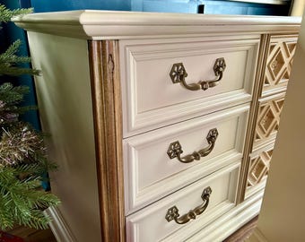Pair Thomasville Villa Soleil Collection Marble Top Night Chests