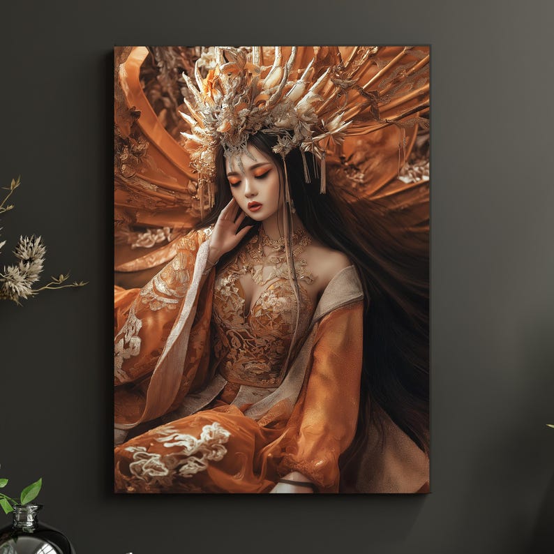 Vintage Asian Woman Art Print: Cultural Wall Art (digital Download) - Etsy
